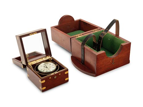 An English Mahogany Cased Eight-Day Ship's Chronometer