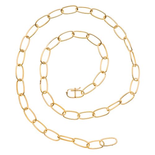 Necklace in 14k yellow gold. Weight: 45.9 g. Length: 27.5"