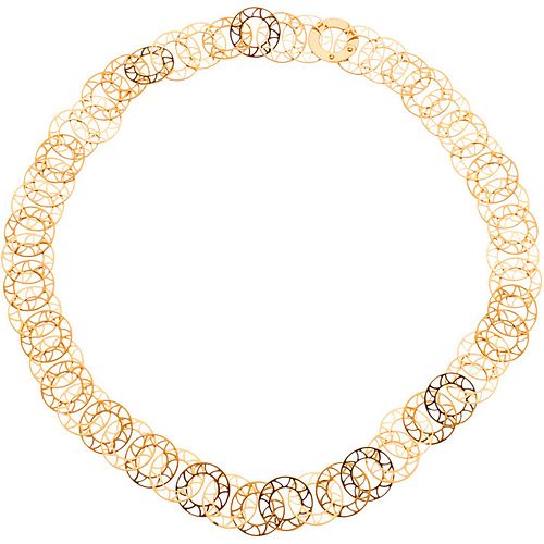 Necklace in 16k yellow gold. Weight: 29.5 g. Length: 20.4"