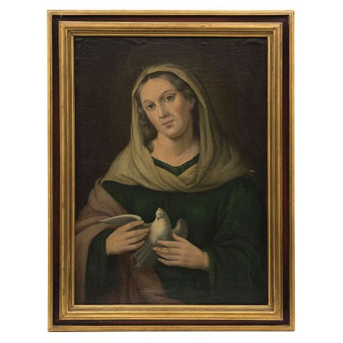 Saint Anne. 19th century. Oil on canvas. 35 x 27" (89 x 69 cm)