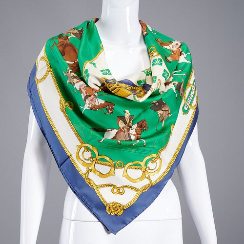 Hermès "Equitation Japonaise" 90 cm silk scarf