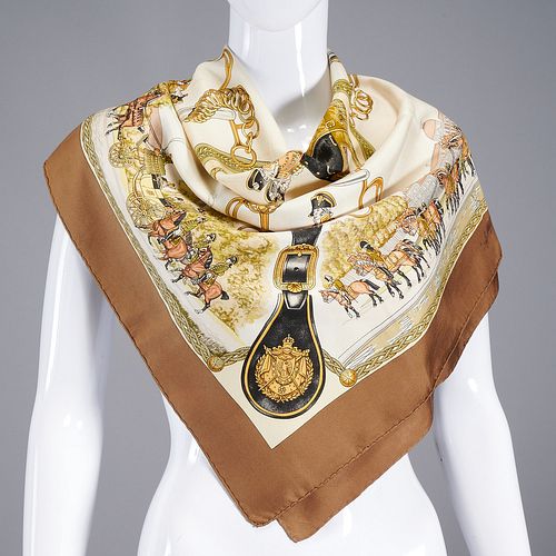 Hermès "Grands Attelages" 90 cm silk scarf