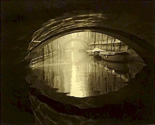 Michael O'Neill, American (B. 1930) Platinum, palladium contact print "The Eye, Venice, 1986"