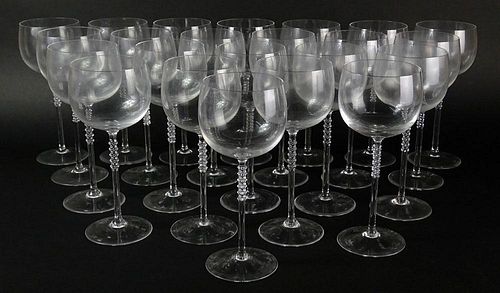 Set of 23 Rosenthal "Century" Burgundy Wine Glasses