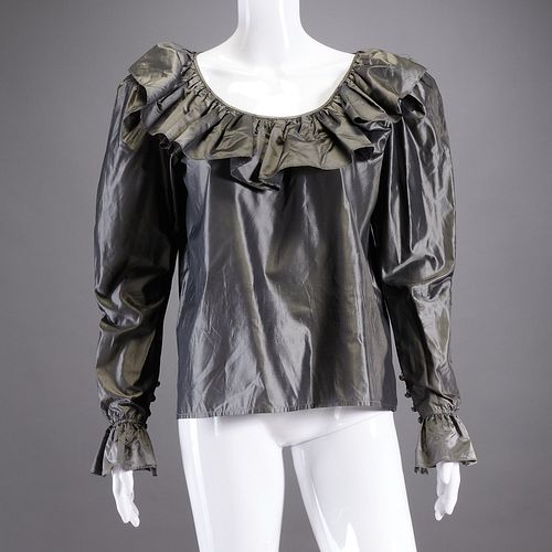 Vintage Yves Saint Laurent taffeta evening blouse