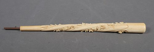 Antique Carved Ivory Parasol Handle