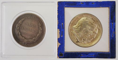 1920 MAINE & 1936 LONG ISLAND Half Dollars