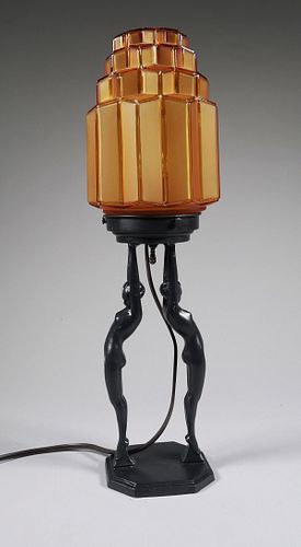 FRANKART Figural Nude Table Lamp