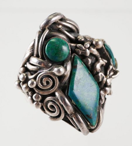 Native American NAVAJO Sterling & Turquoise Ring