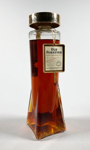 Rare OLD FORESTER Bourbon Whisky Bottle