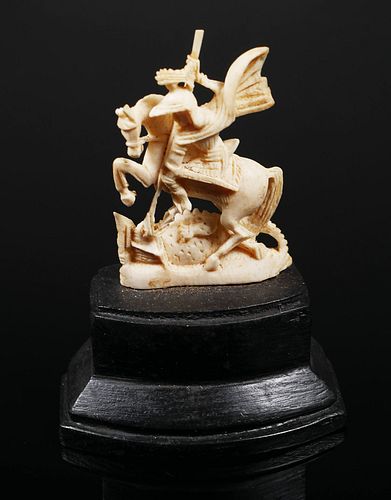 Ivory Carving of St. George & The Dragon