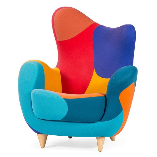 Javier Mariscal for Moroso Italy, Patchwork Alessandra Armchair