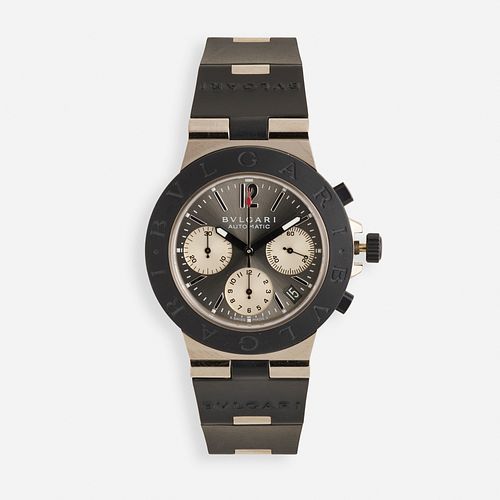 Bulgari, Diagono white gold and titanium chronograph wristwatch