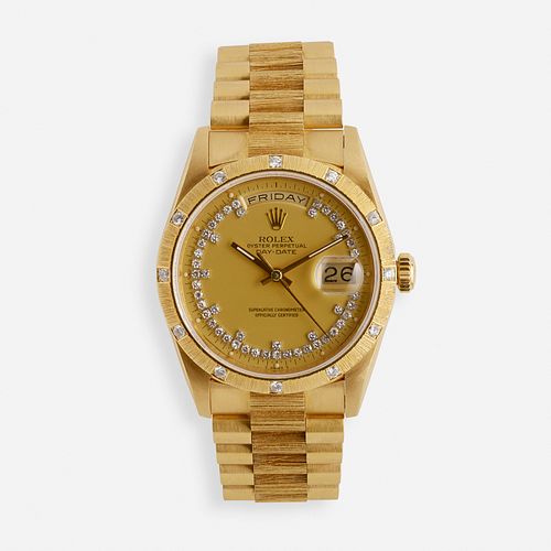 Rolex, Day-Date diamond and gold wristwatch