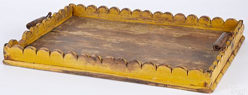 Painted pine tray