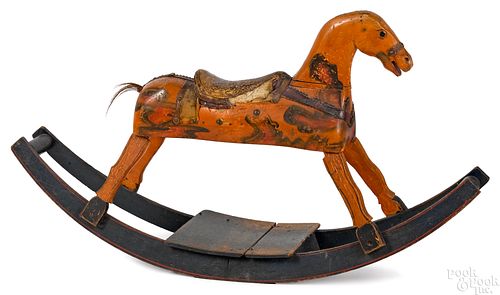 Painted pine hobby horse