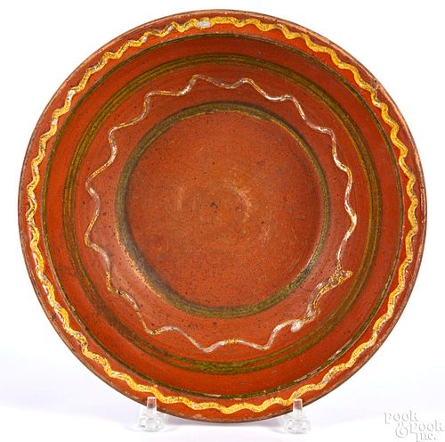 Pennsylvania Moravian redware bowl