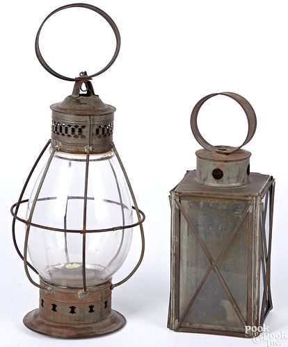 Two tin lanterns