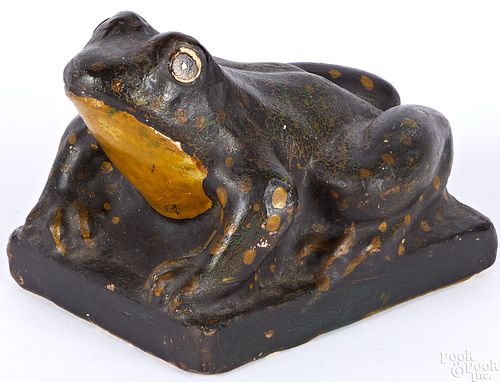 Painted chalkware frog
