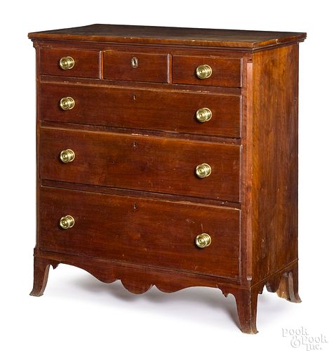Pennsylvania Federal walnut chest of drawers