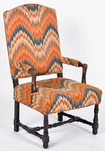 William and Mary oak armchair