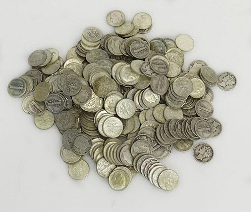 Lot of Three Hundred 300 Silver Dimes