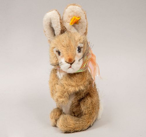 Toy Bunny. Germany. 20th century. Steiff. Plush toy. With brand label.
