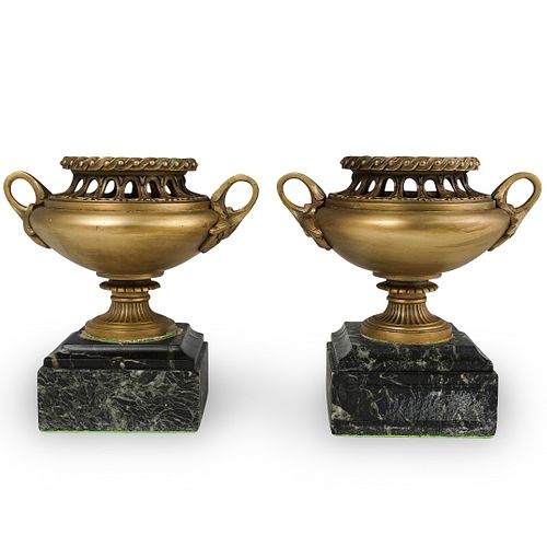 Pair of Bronze Urn Bookends