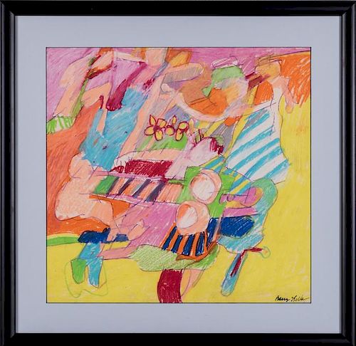 Barry Le Va (b. 1941) Untitled, Oil pastel on paper,