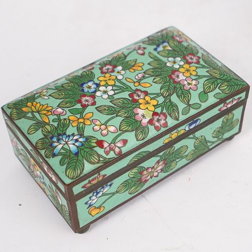 Chinese Floral Cloisonne Box