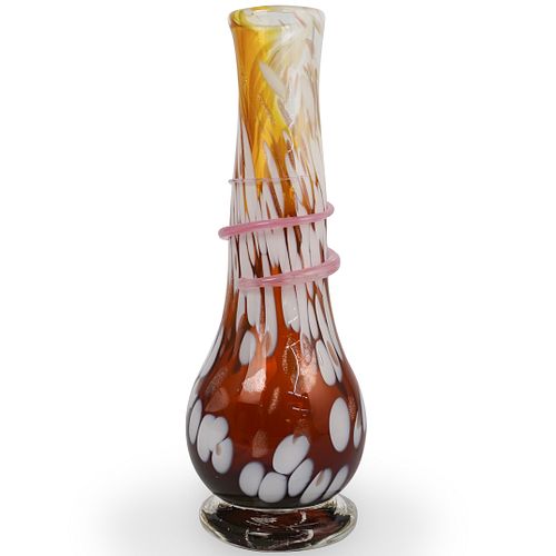Deon Signed Art Glass Vase