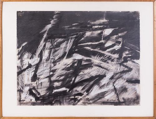 Ginna Brand (b. 1929) Untitled, Charcoal on paper.