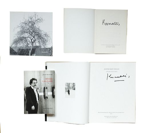 Kounellis, Jannis<br><br>Odyssée lagunaire. Écrits et entretiens 1966-1989Paris, Daniel Lelong, 1990, 21x15 cm., Paperback, jacket, pp. 229- [3].