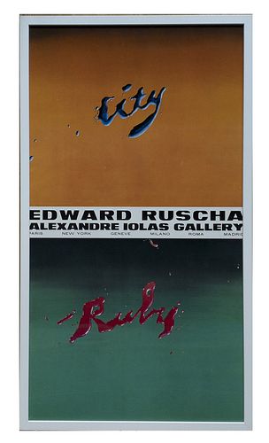 Ruscha, Edward<br><br>Edward Ruscha [ed.], Alexandre Iolas Gallery, [1970], 91x50 cm.
