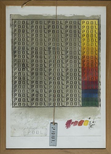 Tilson, Joe<br><br>Pool Maantrasenza location, without publisher, 1976, 66x92 cm.