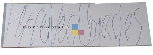 Tuttle, Richard<br><br>Perceived obstacles Köln, Verlag der Buchhandlung Walther König, 2001, 31x91 cm, editorial binding in half canvas with cardboar