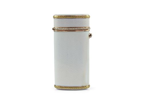 Russian Gold Enamel Pearl Cigarette box, Faberge
