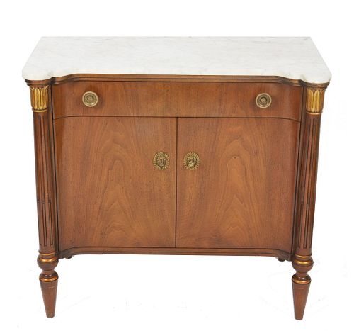 Baker Furniture Empire Manner Marble-Top Cabinet