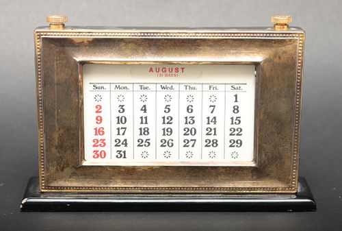 Tregawne Sterling Silver Perpetual Desk Calendar