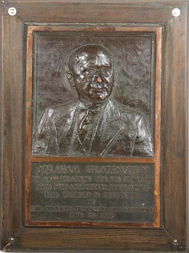 Abraham Gratenstein Bronze Memorial Plaque