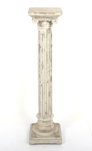 Neoclassical Ionic Column Cast-Stone Pedestal