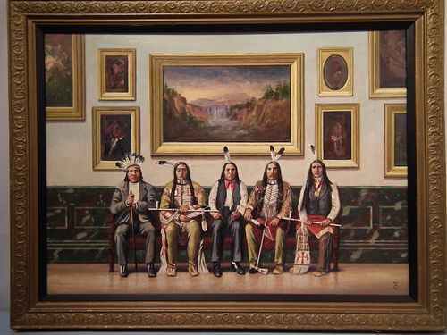 PAINTING OF SIOUX DELEGATION BY CORDERY