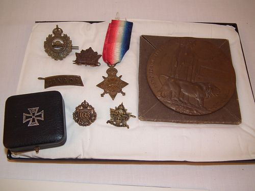 WWI CANADIAN MEDALS ETC