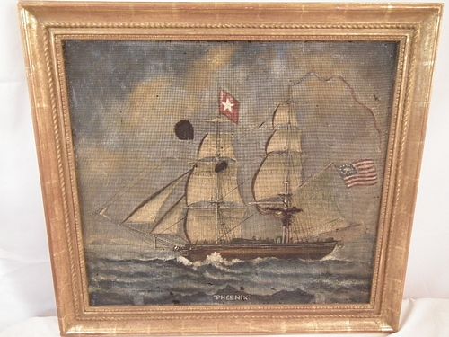 BALTIMORE SCREEN PAINTING OF SHIP 