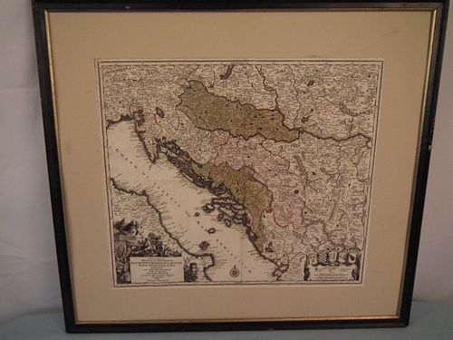 1720 SEUTTERI BALKANS MAP 
