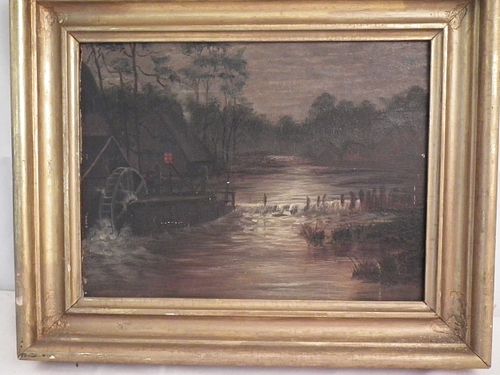 ANTIQUE PAINTING OF MILL