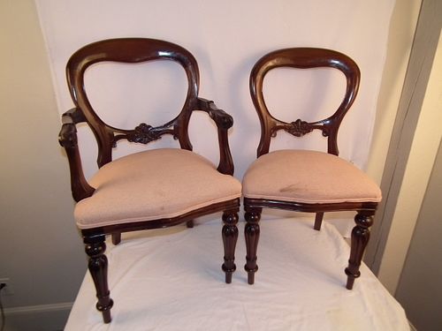 8 VICTORIAN STYLE CHAIRS 