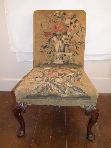 PERIOD TAPESTRY SIDE CHAIR 