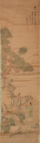 Chinese Painting with Scholar, Jiang Lian