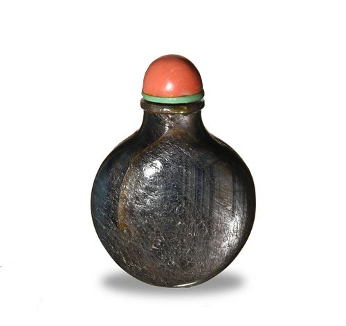 Chinese Labradorite Snuff Bottle, 18th Century